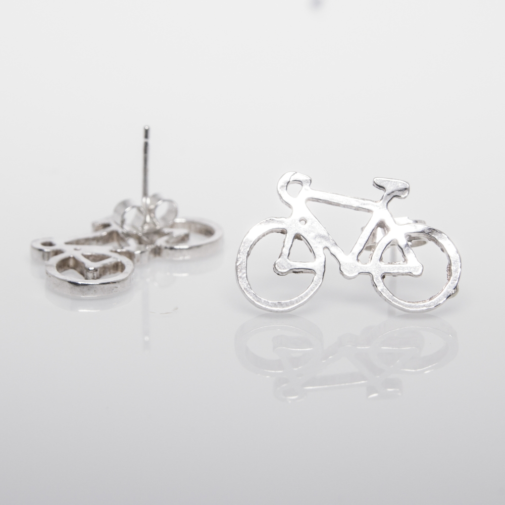 Cycling Earrings- Sterling Silver Unique Gifts