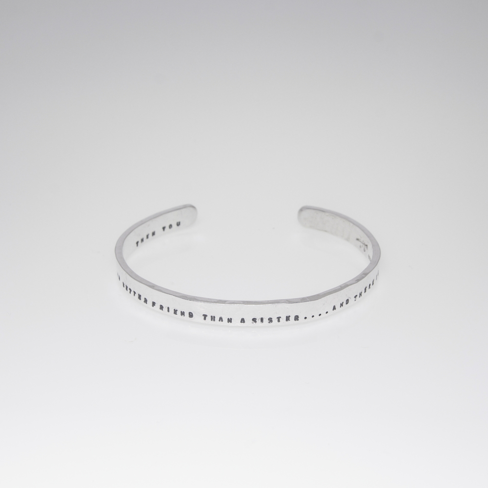 Personalised Message Bracelet- Sold Sterling Silver Adjustable Bracelet