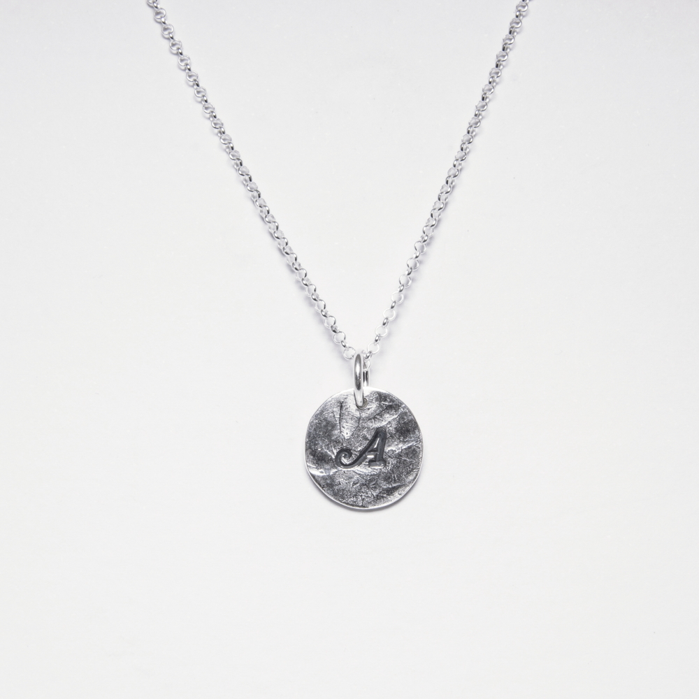 Circle Disc Pendant Necklace- Handmade Personalised Jewellery UK