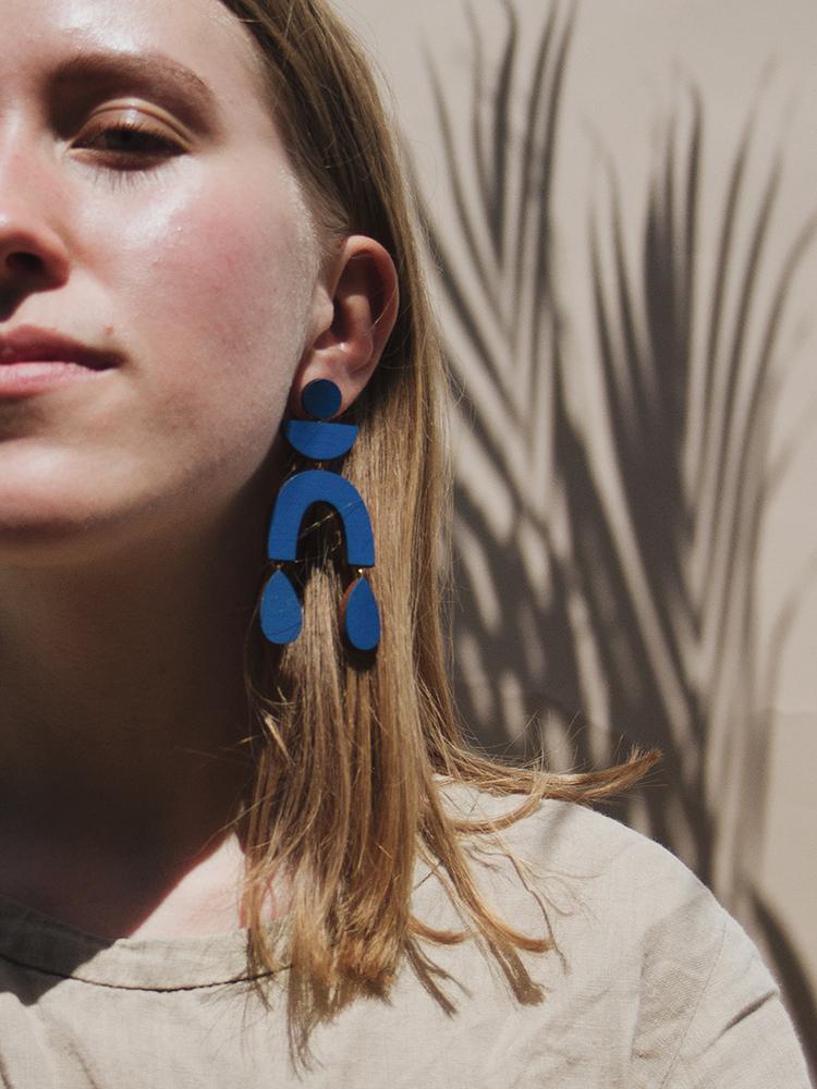 Wolf in Moon Earrings