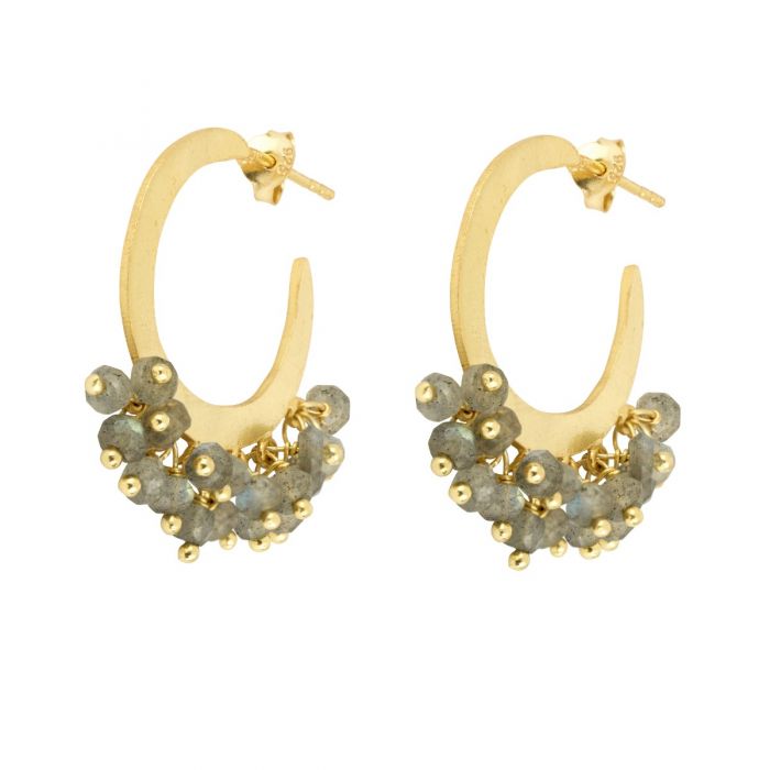 Ashiana Marina Hoop Earrings Labradorite - Castle Collection