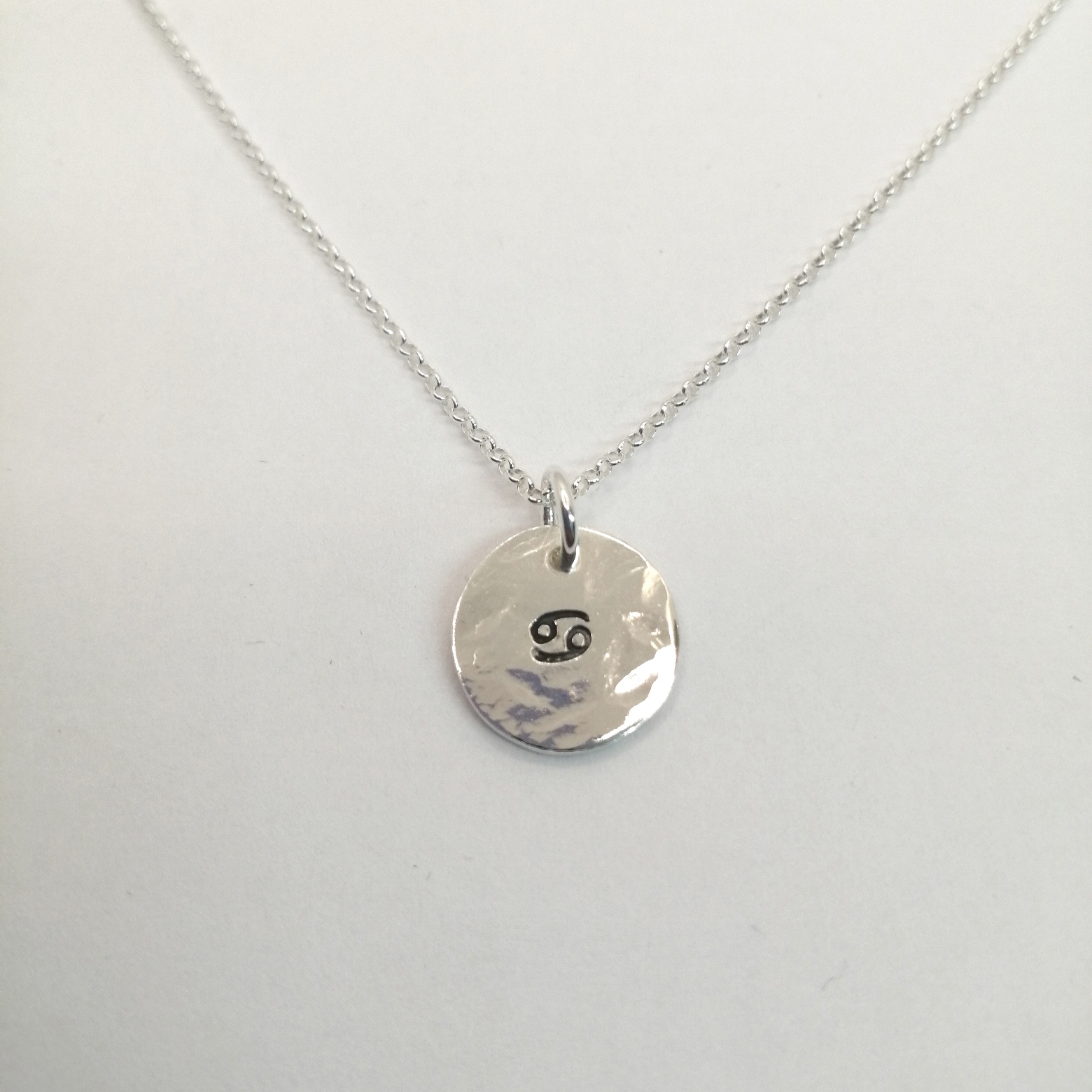 Silver Cancer Horoscope Necklace - Castle Collection